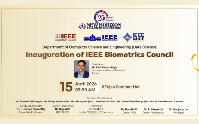 IEEE Biometrics Council Student Branch Chapter Inaugurationand Introduction of Office Bearers